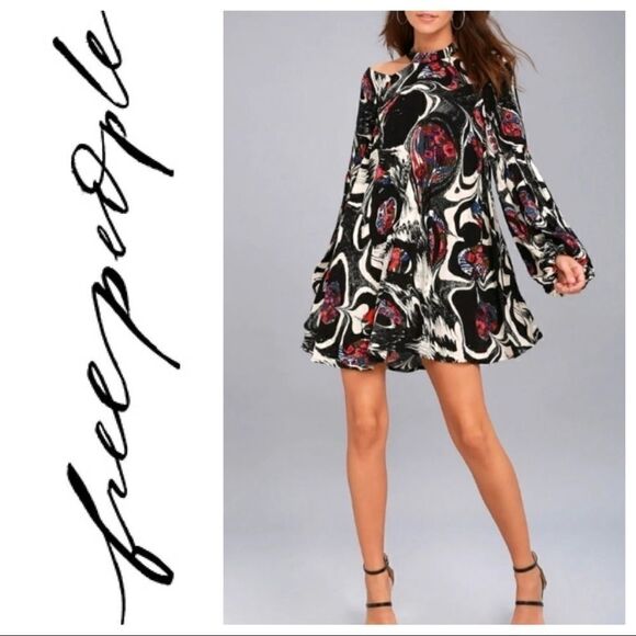 Free People Drift Away Cold Shoulder Dress XS - Picture 1 of 12